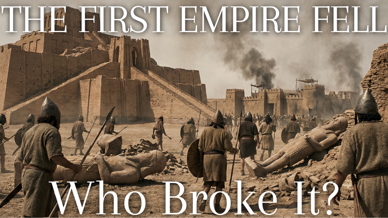 The Gutians — The First Empire Fell. Mountain warriors approach a Mesopotamian city.