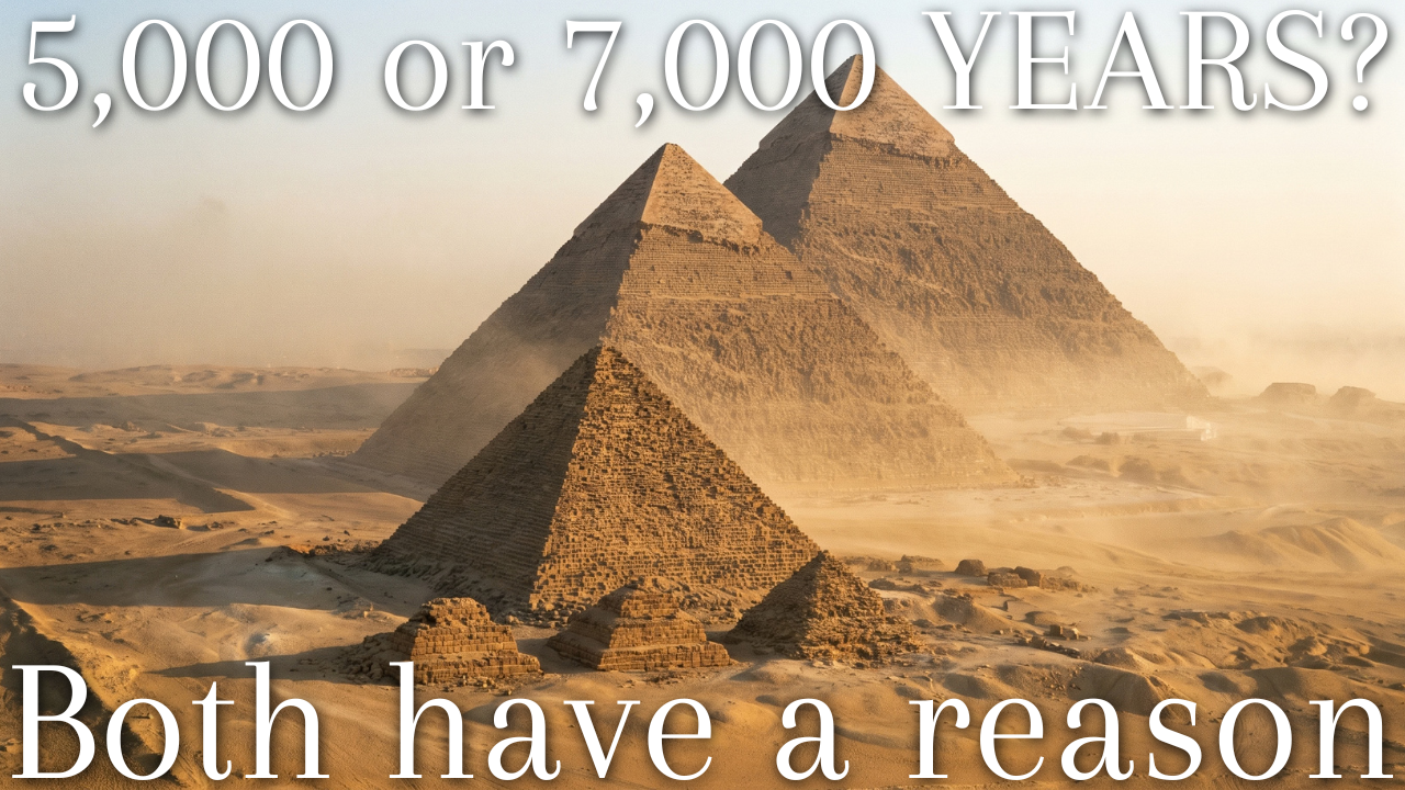 Pyramids of Giza — 5,000 or 7,000 years? Both have a reason.